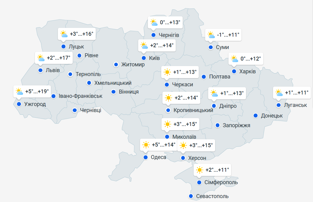 Погода в Україні 28 квітня